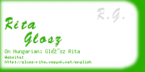 rita glosz business card